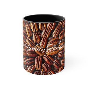 Family Happy Thanksgiving Personalized Custom Family Name Pecan Pie Hot Beverage